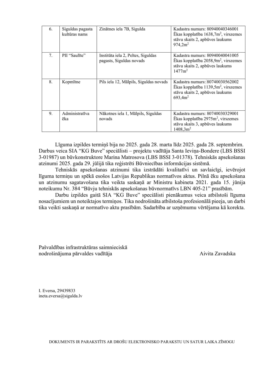 Рекомендательное письмо — Siguldas novada pašvaldība (2/2)